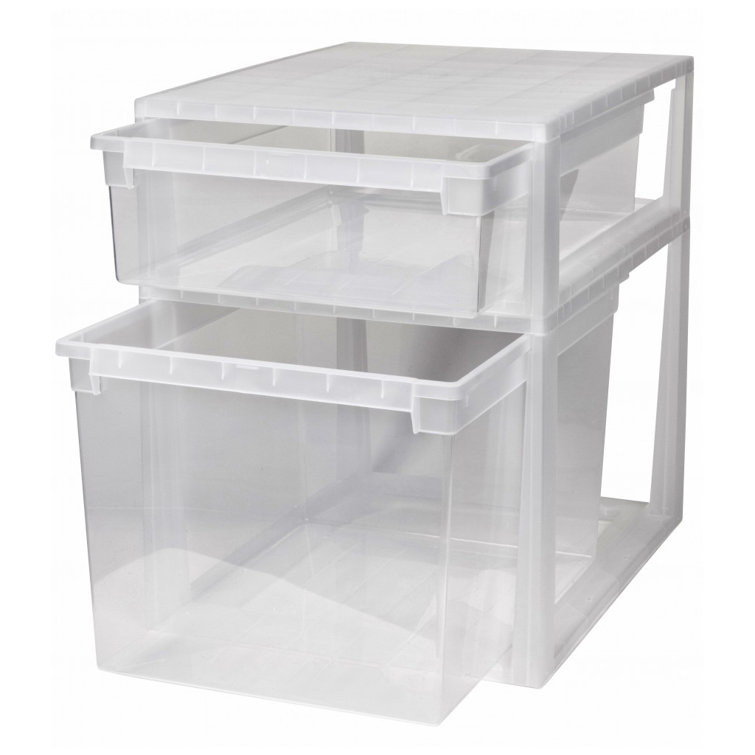 Rebrilliant 2 Drawer 72 L Plastic Storage Box Wayfair.co.uk